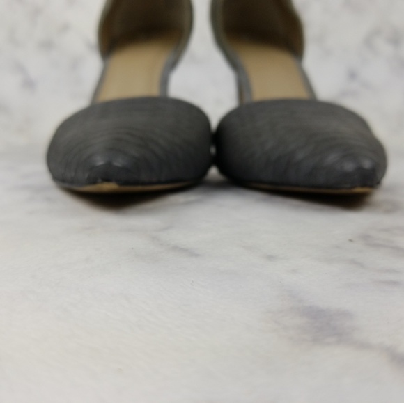 Gray Snakeskin Ankle Strap high heels size 8.5M - Picture 6 of 8